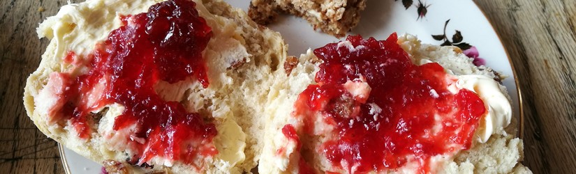 Scone and jam Olde Young Tea House