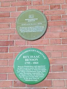 Plaques at Acklam Hall