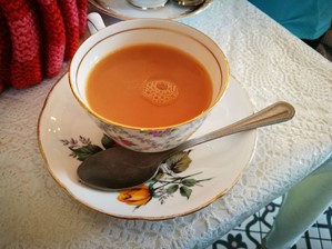 Cup of tea at Folly tearoom