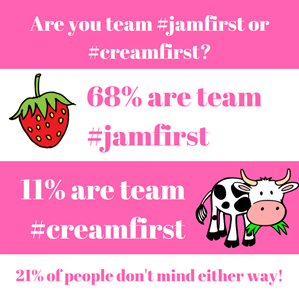 Team #jamfirst or #creamfirst