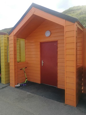 Beach hut at Saltburn