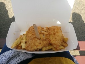 Fish and chips at Saltburn