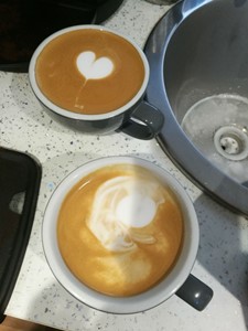Latte art at the Joiners Shop