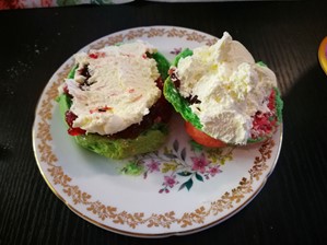 Squirty cream on a scone