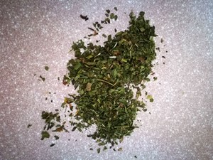 Peppermint tea leaves