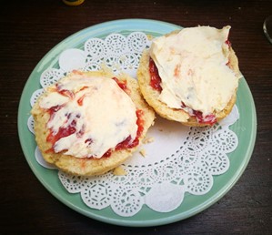 Scone at Forteas tea room