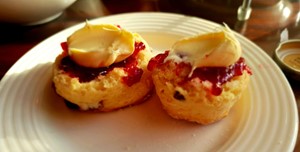 Scones with jam first