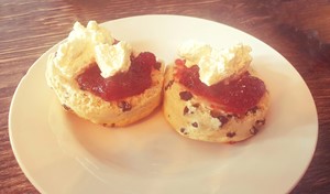 Scones, jam and cream